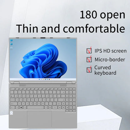 Face ID Laptop 16 Inch IPS Screen 16GB RAM 32GB Intel 11th N95 Netbook Windows 11 Pro Office Notebook RGB Keyboard Portable Pc