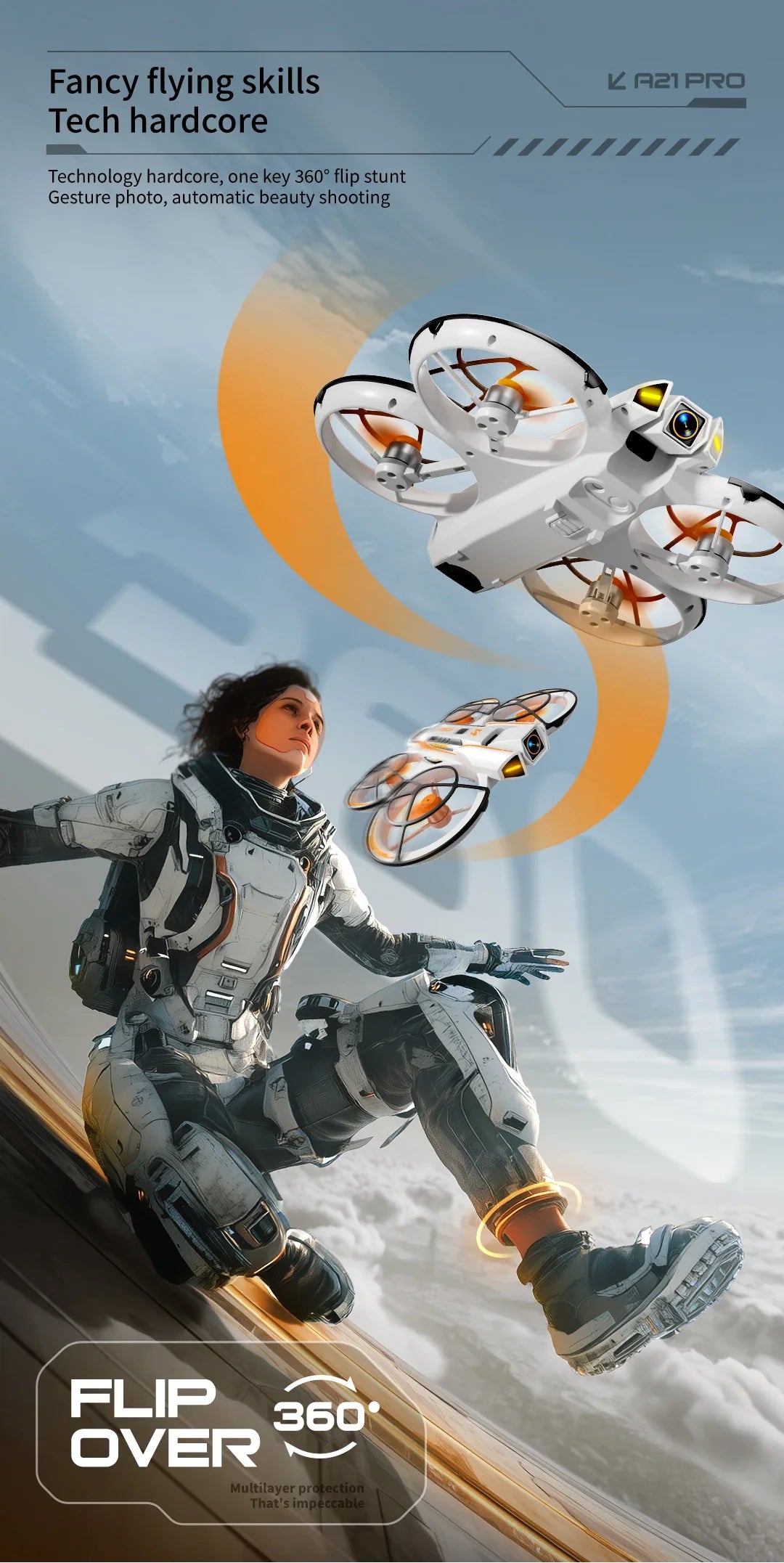 A21 Pro Drone professionnel FPV 4K HD double caméra WiFi moteur sans brosse flux optique vol stationnaire réglage électrique quadrirotor Drone à