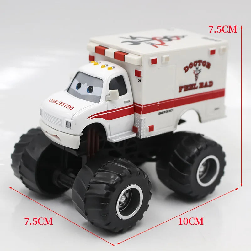 Pixar Cars 2 3 lutteur Mater et Lightning Mcqueen série de course véhicule en alliage métallique jouets pour enfants cadeau de collection à jambes hautes