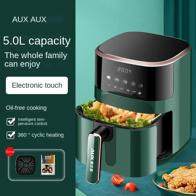 220V AUX Air Fryer and Oven Combo: Multifunctional, Fully Automatic, No Oil Technology, Easy-to-clean AB