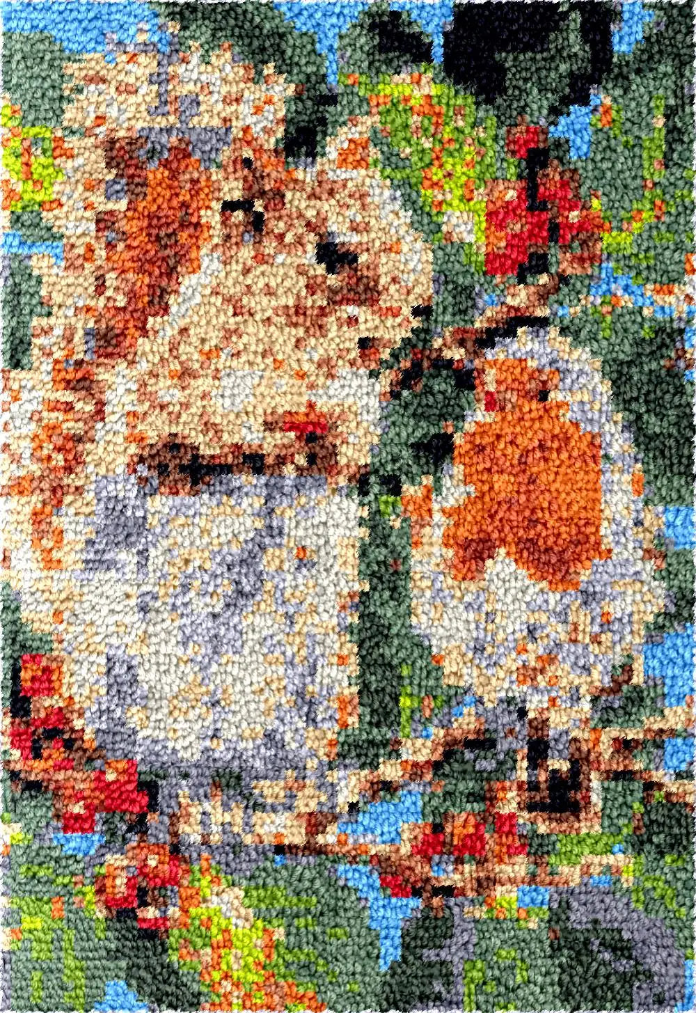 Squirrel Latch hook Carpet embroidery with Pre-Printed Pattern Crafts adults set tapestry Cross stitch rugs Hobby needlework
