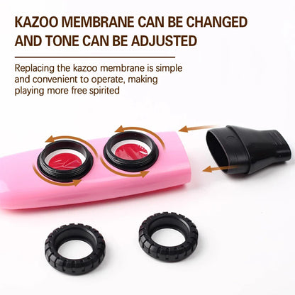 Double Film Kazoo Double trou Kazoo guitare partenaire Kazoo flûte de poche Kazoos pour adultes petits Instruments