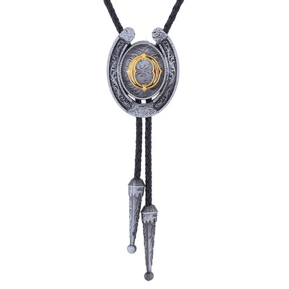 RechicGu-26 lettres Bolo pour homme, style western, cow-boy, cow-girl, cravate en cuir, collier rodéo, bijoux cadeaux, Dropshipping