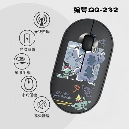 Lilo & Stitch Exquisite and Compact Bluetooth 5.0 Wireless Mouse Office Laptop Tablet Portable Silent True Wireless Mouse