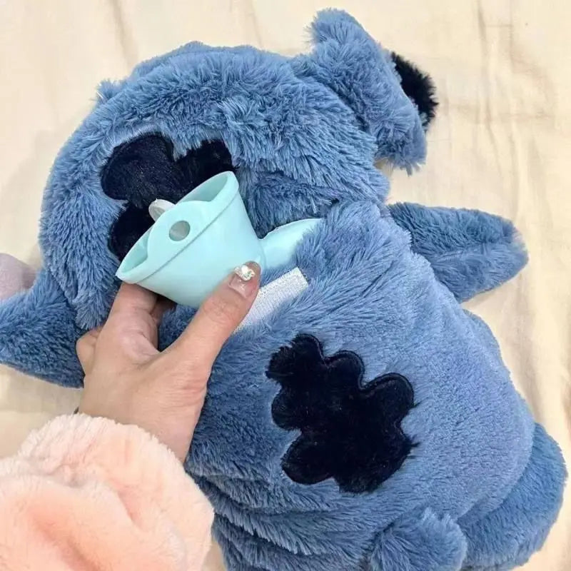 Stitch Cartoon Hot Water Doll Bottle Kawaii Plush Thicken Anti-Thick PVC Hand Warmer Bag Life Daily Winter Warmth Birthday Gift