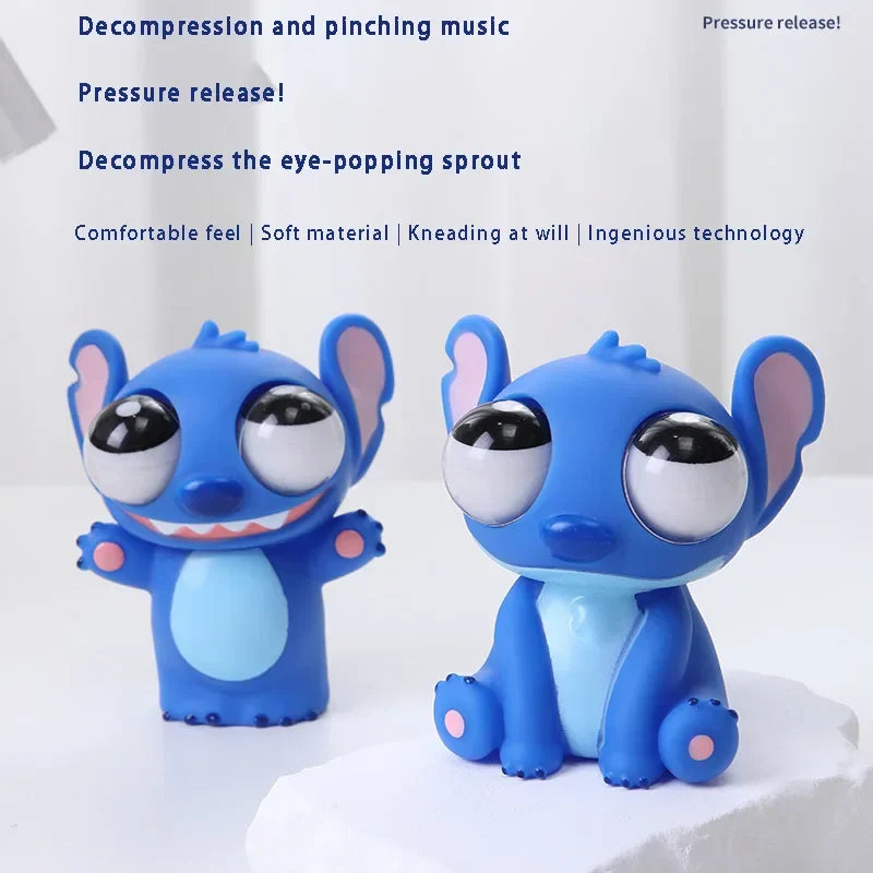 New Stitch Squishy Stress Relief Toy Pop Out Eye Funny Fidget Sensory Toy for Adults Kids Anxiety Relief Desk Decor Funny Gift