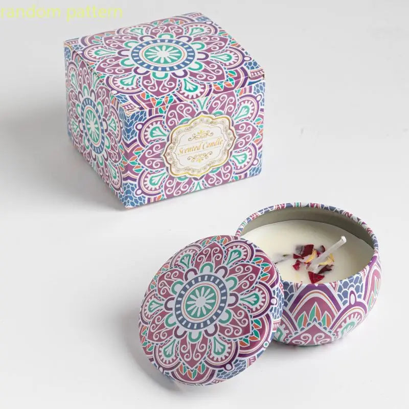 Bougies parfumées Osmanthus Gardenia avec pétales, petites bougies parfumées romantiques pour cadeaux d'anniversaire de filles, aromathérapie pour la maison