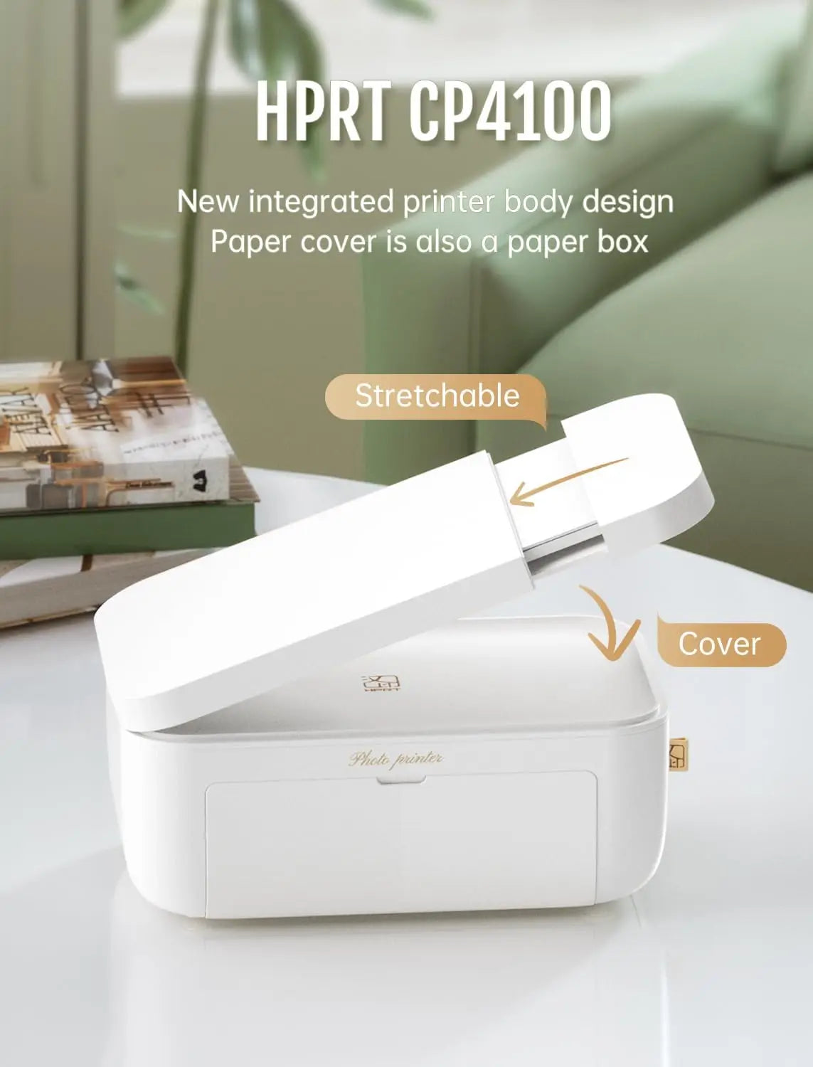 300dpi Color Photo Printer Wifi 4x6 Inch Sublimation Transfer Bluetooth Wireless Print Maker with Ribbon and Color Photo Papers