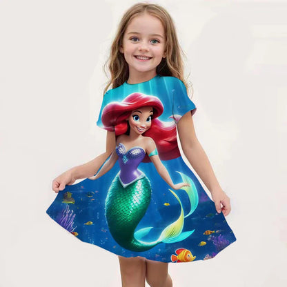 Déguisement Elsa pour Fille, Fête d'Anniversaire, Robe de Princesse Bleue à Manches Longues, Vêtement de Carnaval pour Enfants