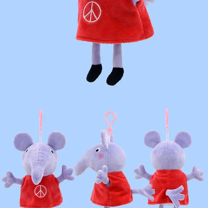 19CM Genuine Peppa Pig George Stuffed Plush Toys High Quality Keyring Hot Cartoon Animal Doll Pendant Children's Birthday Gifts