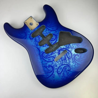 Corps de guitare électrique Alder ST - Finition polyester brillant vert métallisé |   Pièce de rechange pour Stratocaster |   Buildi de guitare bricolage