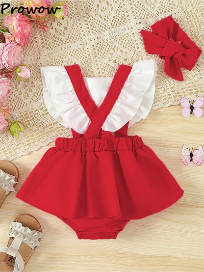 Vêtements bébé fille Prowow été lettre imprimée patchwork dos nu combinaison robe pour nourrissons nouveau-nés barboteuses robe