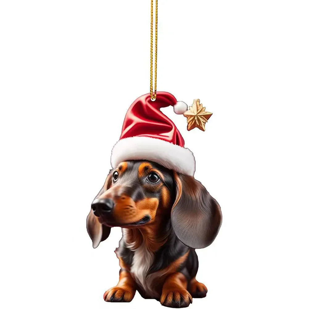 Cute Dog Car Hanging Home Tree Pendant Halloween Christmas Tree Pendant Home Decoration Window Car Ornament Backpack Ornament