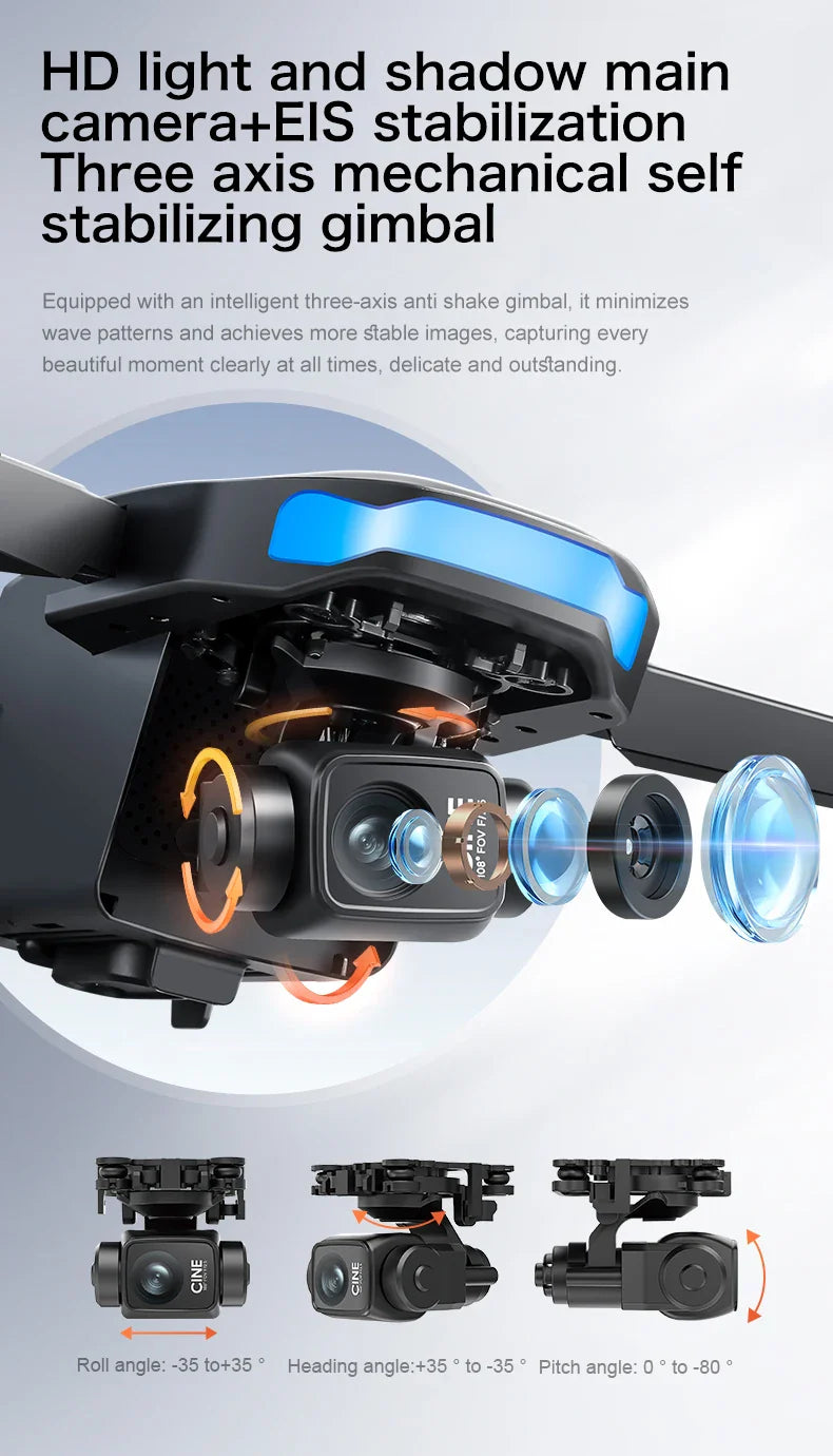 S-X1 MAX Drone GPS 4K professionnel HD EIS Caméras 3 axes Cardan aérien sans balais Écran 4.5" 5G WIFI FPV Drones RC Quadricoptère