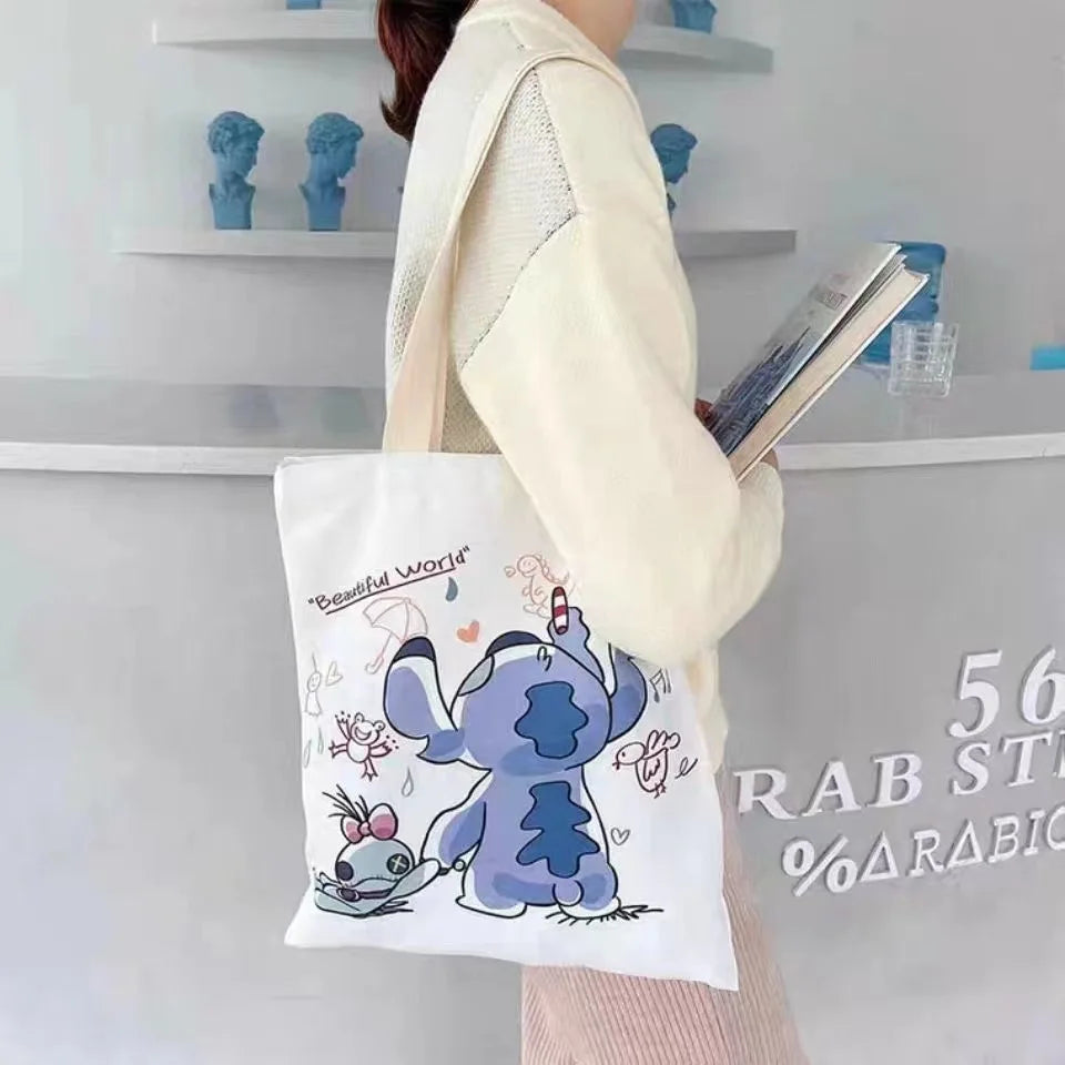 2025 Fashion Women Stitch Bag Crossbody Bag STITCH Cartoon Peripheral Cute Canvas Large Capacity Shoulder Bag Baby Same Style