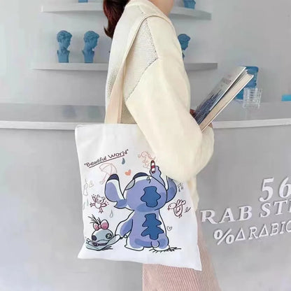 2025 Fashion Women Stitch Bag Crossbody Bag STITCH Cartoon Peripheral Cute Canvas Large Capacity Shoulder Bag Baby Same Style