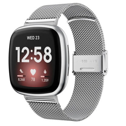 Milan Stainless Steel Watch Strap For Fitbit Sense Versa 4 3 Wristband Bracelet Metal SmartWatch Band Fitbit Versa4 Versa3