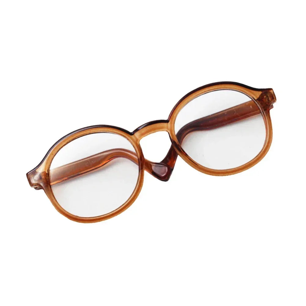 Labubu 6.5cm Transparent Plastic Glasses for 1/8 1/6 1/3 1/4 BJD for Labubu MSD SD Plush for EXO Doll Sunglasses