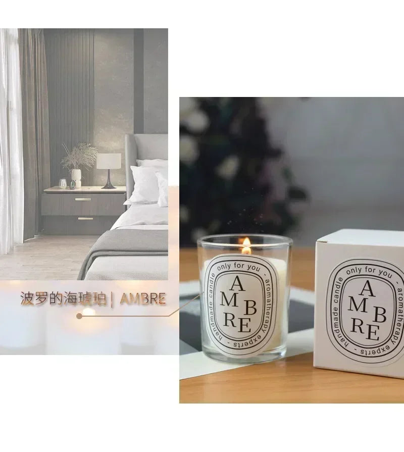 Romantic Transparent Scented Fragrance Candle Light Gift Scented Aromatic Candles Guest Gift Candles Wedding Candles Candle Jar