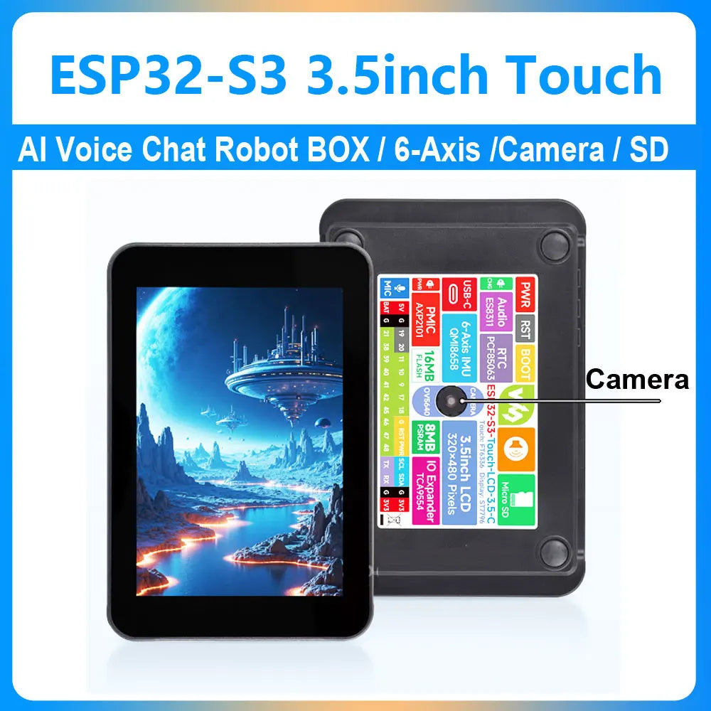 ESP32-S3 Development Board 3.5inch LCD Touch Screen Display  N16R8  AI Voice Chat Robot BOX 6-Axis /Camera /SD