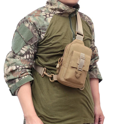 Petit sac de poitrine de Camouflage antivol pour l'extérieur, sac à bandoulière de randonnée en Nylon pour chasse, pêche, Camping, Cycking