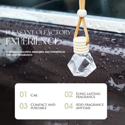 Auto Aromatherapy Bottle Car Air Freshener Ornament Hanging Glass Bottle Fragrance Bottle Auto Perfume Decoration