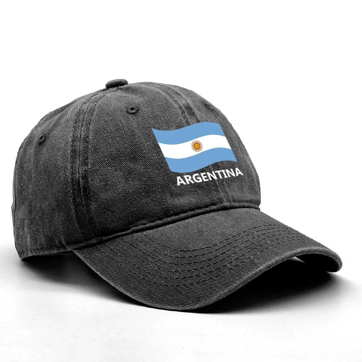 Flag Of Argentina Cowboy Hat Outdoor Casual Cotton Solid Color Adjustable Strap Baseball Cap Men Hat Sun Protect