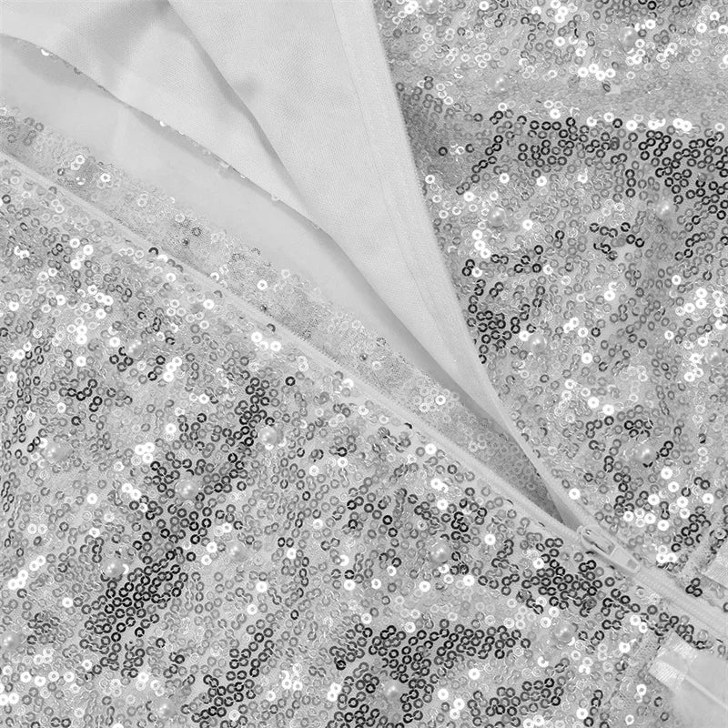 Sexy Glitter Sequins Birthday Dress Women Nightclub Party Halter Backless Feathers Sleeveless Prom Cocktail Short Dresses Robe