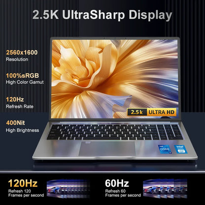 Laptops 16" 2.5K 165Hz Intel Core i9-12900HK WiFi 6 32GB RAM  1TB SSD Laptop Windows 11 Notebook Office Computer