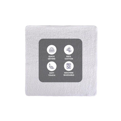 18-Pack Cotton Washcloth Bundle White Quick Dry Absorbent Gentle Face Body Towel Set Gym Travel Guest Bathroom Use Great Value