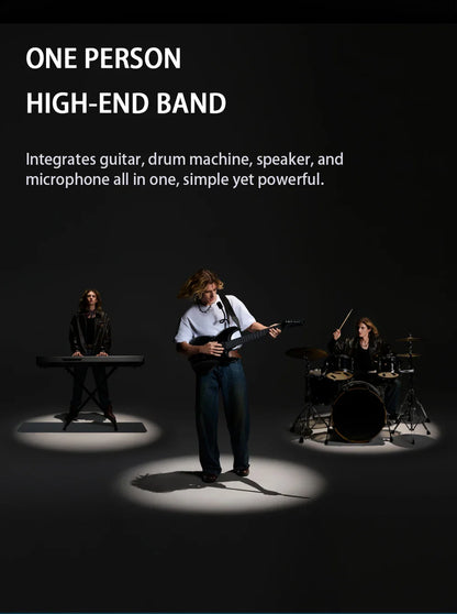 AeroBand – guitare électrique détachable, corde en Silicone indolore, tout-en-un, 9 Styles sonores, basse acoustique avec port micro