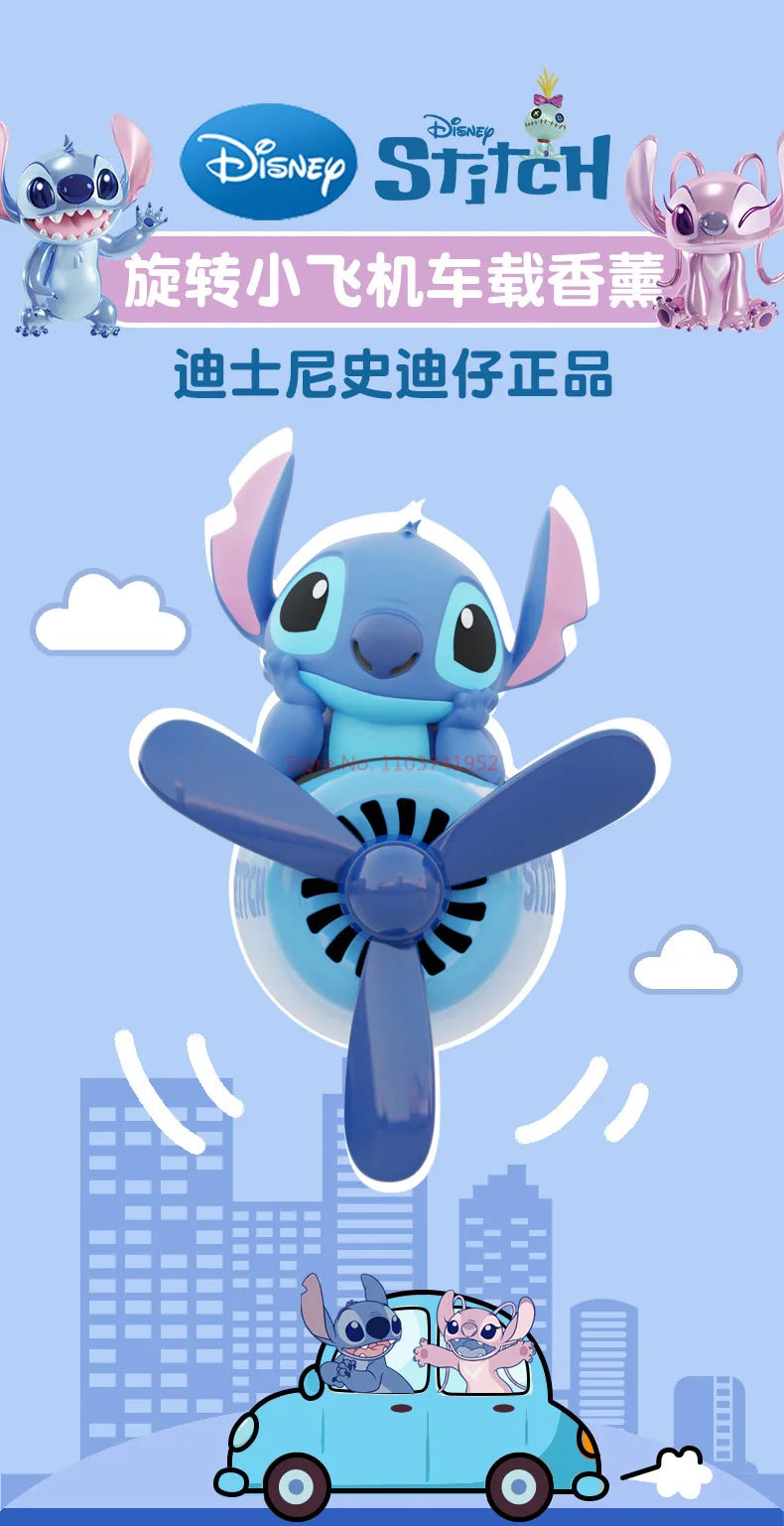 En stock Personnages Stitch Aromathérapie Voiture Montée Décoration Sortie d'air Décoration Intérieure Dessin Animé Décoration Voiture Jouet Cadeau Kawaii