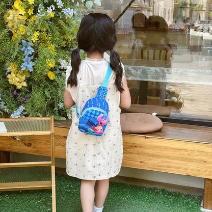 Sacoches à bandoulière Stitch mignon dessin animé, sacs de poitrine Kawaii, sacoche de voyage portable à la mode, sac fourre-tout extérieur, sacs à dos pour enfants, cadeaux