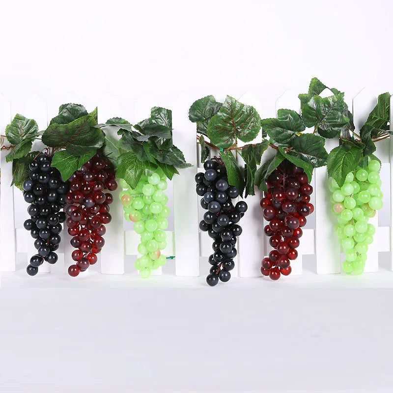 5PCS 12/18/24/36/60/85/100 Heads Artificial Grapes Christmas Halloween Wedding Party Home Garden Hanging Decoration Fake Fruits