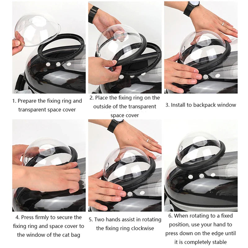 Sac de Transport pour animaux de compagnie, sacs à dos spatiaux pour animaux de compagnie, respirant, Portable, Transparent, pour chiot et chien, sacs à capsules spatiales
