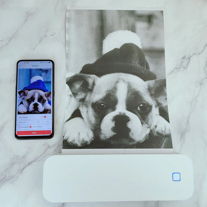 Portable A4 thermal printer Inkless Bluetooth Tattoo Stencil Printer Compatible with iOS Android&Laptop for Office Car Home