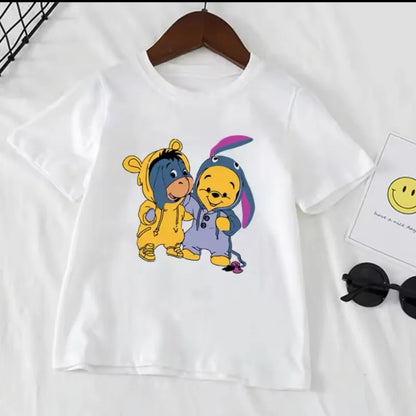 Stitch Stitch Series Peripheral Cartoon Pattern Printed Children's Clothing Summer Edition Boys and Girls Round Neck T-shirt