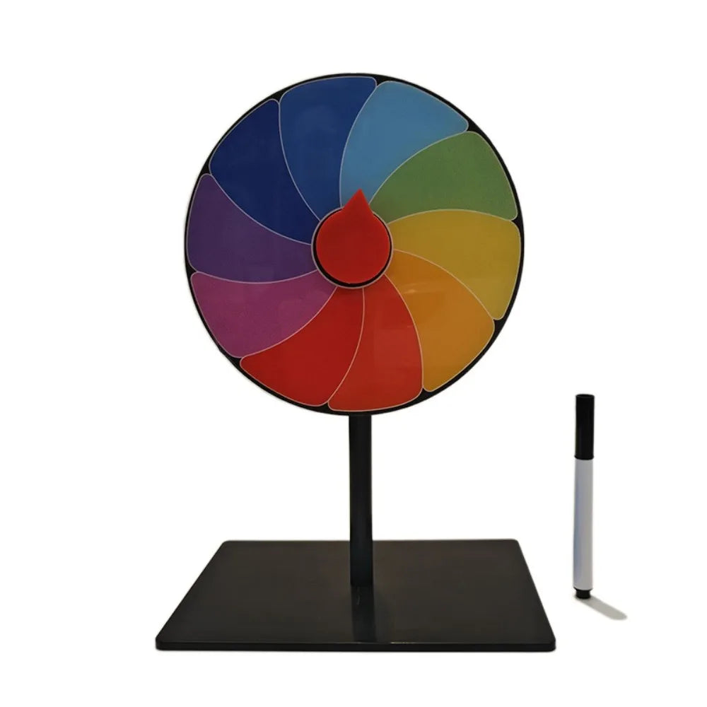 Roue de Fortune réutilisable en ABS, Base Stable, roue de Roulette de couleur, jeu interactif, plateau tournant de prix