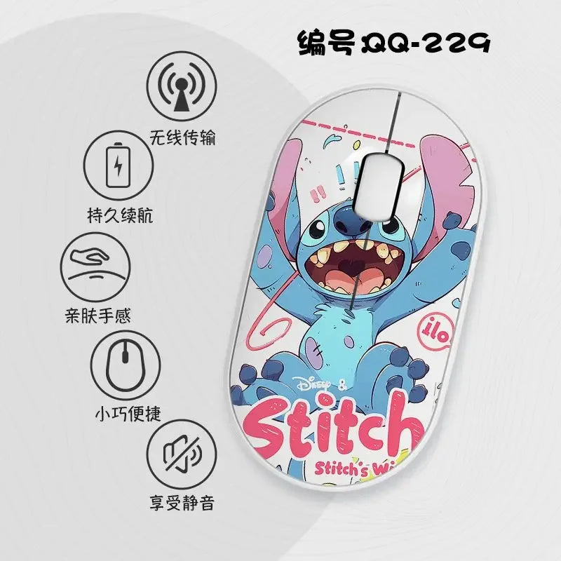 Lilo & Stitch Exquisite and Compact Bluetooth 5.0 Wireless Mouse Office Laptop Tablet Portable Silent True Wireless Mouse