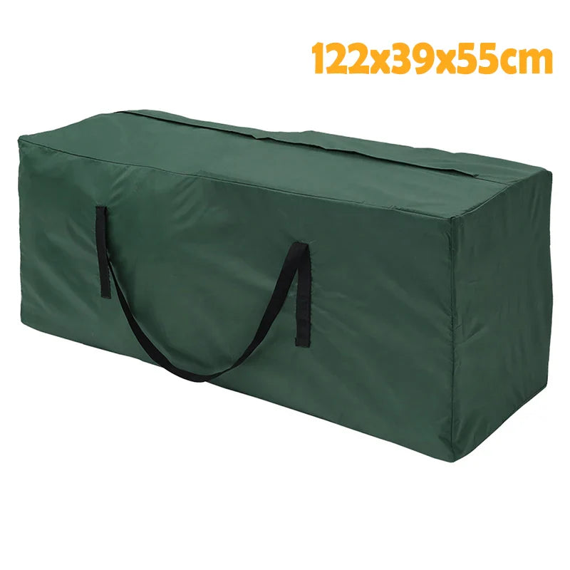Sac de rangement pour coussins de mobilier, imperméable, anti-UV, résistant à l'usure, en tissu Oxford 210D robuste, sac de rangement pour sapin de Noël pour le jardin