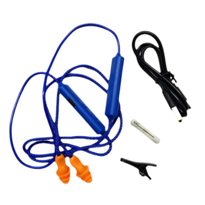 Bouchons d'oreille écouteurs Bluetooth pour le travail, suppression du bruit, protection auditive, sites de construction, lieux bruyants bleu A005