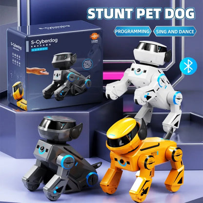 Jouets pour chiens Robot RC-programmation intelligente, Audio Bluetooth, chiot de musique cascadeur interactif Intelligent, jouet cadeau télécommandé