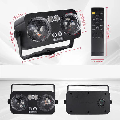 2 boules disco lumineuses avec projection de motifs et contrôle sonore,  et plus
