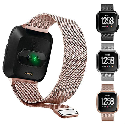 Bracelet en métal pour Fitbit Versa 2 3 4 Lite Sense Band Wrist Milanese Sense 2 Bracelet de rechange à boucle magnétique Fitbit Watchband