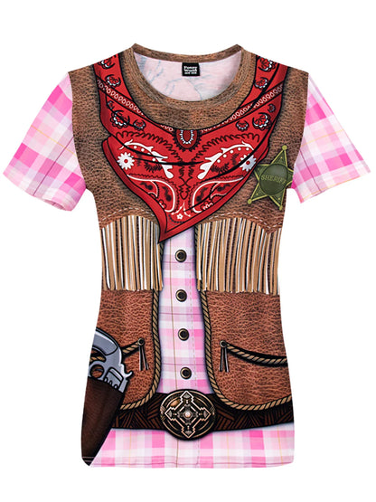Femmes Cowgirl Western Rodeo chemise dame 3D imprimé faux Paisley Bandana graphique sauvage ouest thème fête pays Concert Simple t-shirt