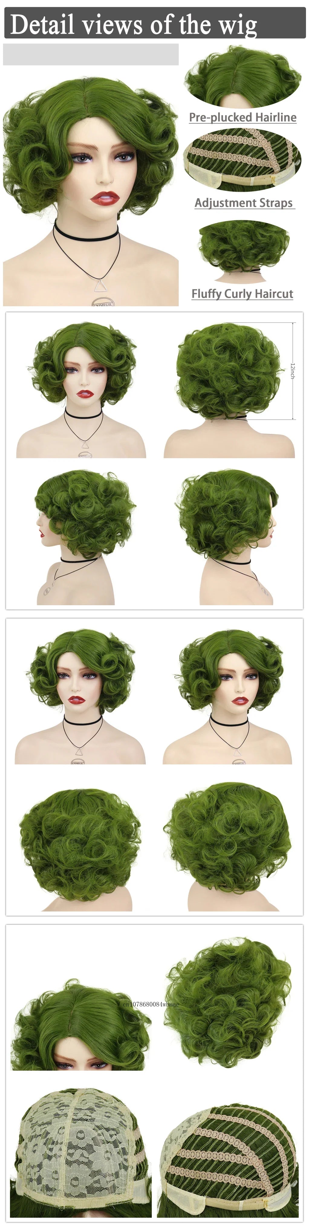 Synthetic Hair Pink Short Curly Wig for Women Big Wavy 80s Cosplay Wigs Halloween Costume Harajuku Anime Wig Natural Looking