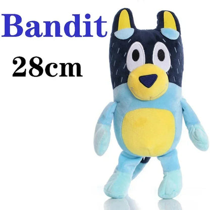 VENTE CHAUDE Peluche chien Bluey Bingo Famille Jouet en peluche dessin animé Chien doux animaux en peluche poupées cadeaux d'anniversaire de Noël Famille Blue-Y Bingo!