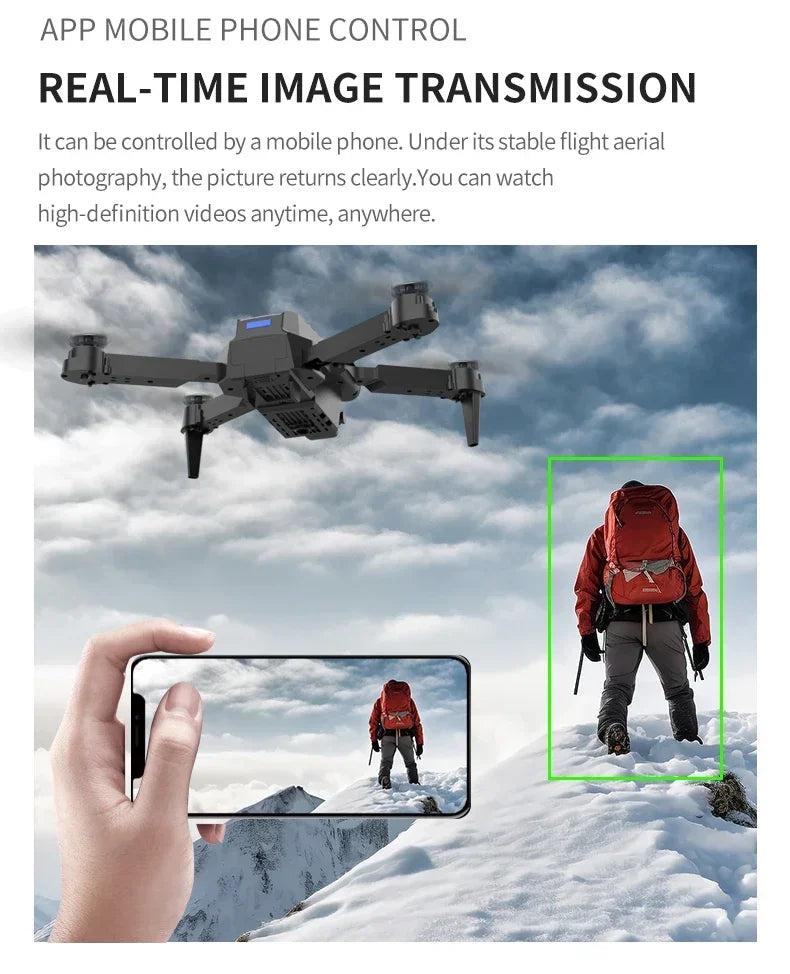 Drone RC E99Pro 4K avec caméra HD grand angle 2024 P, hélicoptère pliable, WIFI FPV, jouet cadeau recommandé, 1080