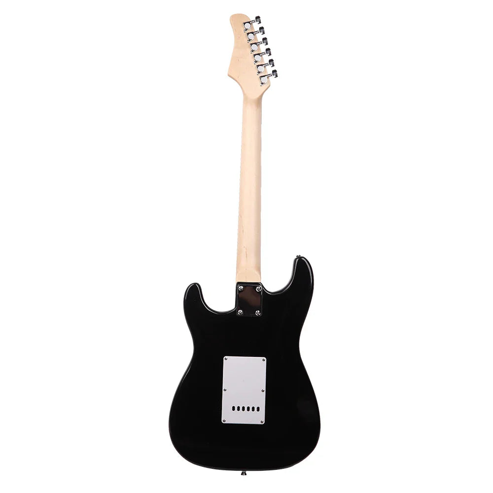 Guitare électrique à touche en palissandre noir/blanc