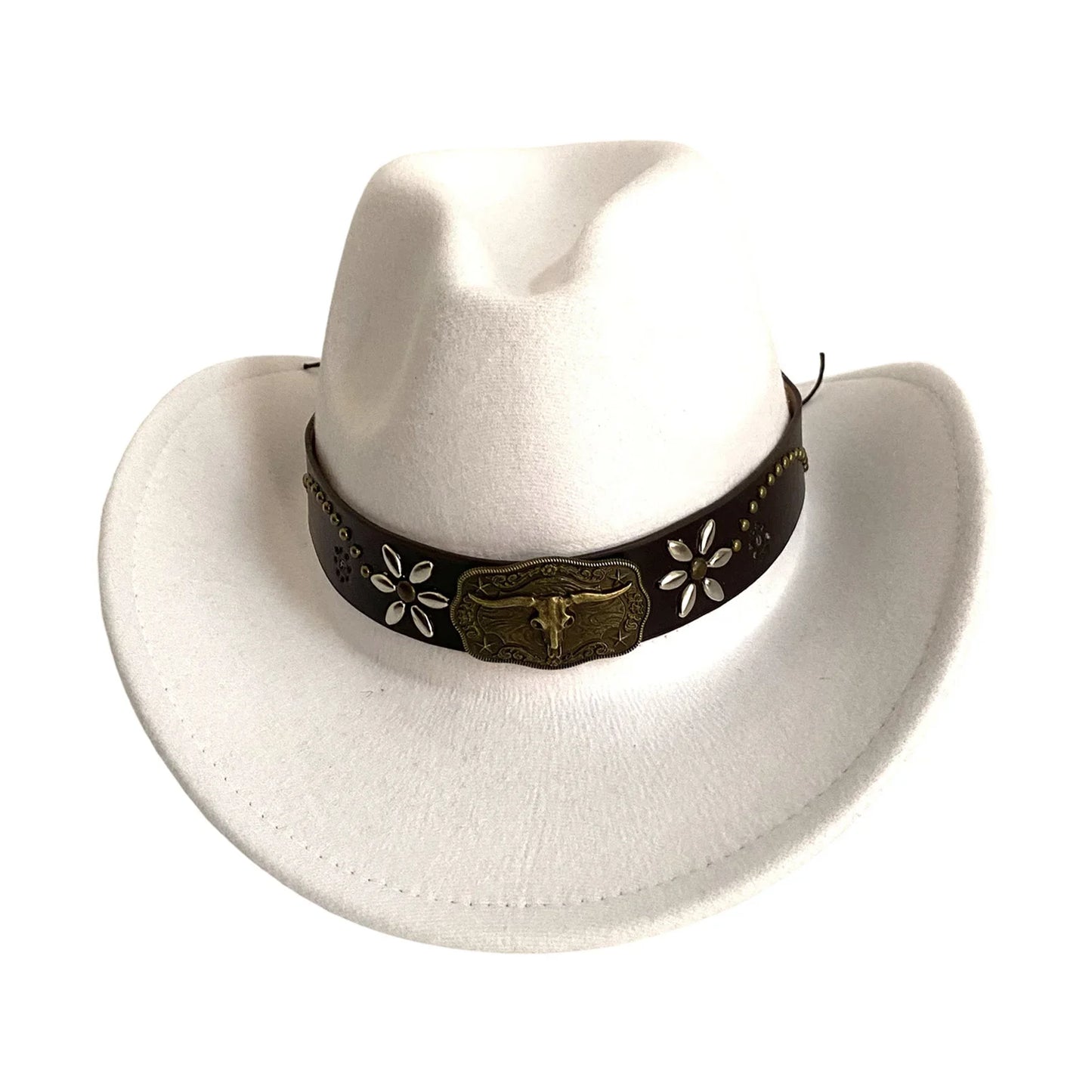 Nouveau Chapeau de Cowboy de Style Occidental pour Hommes et Femmes Chapeau de Gentleman Rétro à Large Bord Chapeau de Cowgirl Jazz Chapeaux de Soleil Tendance pour l'Été